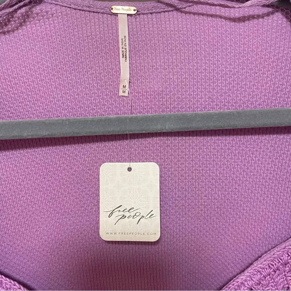 Free people Butterfly Dreams Top purple sz M NWT